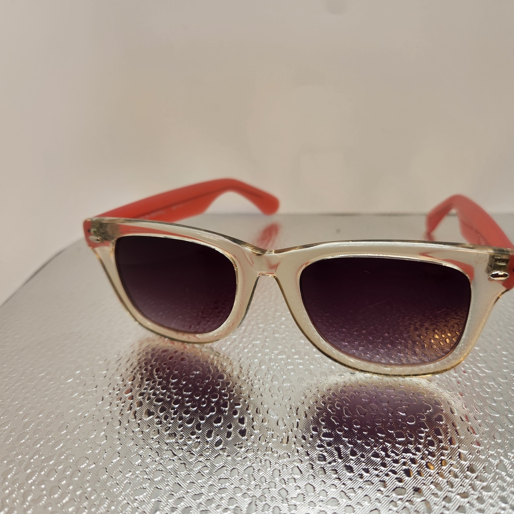 Betsey Johnson Coral and Silver Sunglasses